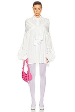 Balenciaga Knotted Shirt in White, view 1, click to view large image.