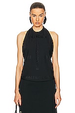 Balenciaga Knotted Top in Black, view 1, click to view large image.