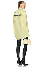 Balenciaga Cocoon Shirt in Light Yellow & White, view 1, click to view large image.
