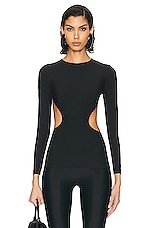 Balenciaga Cut Out Top in Black, view 1, click to view large image.