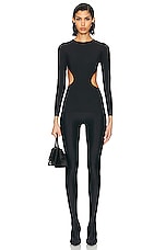 Balenciaga Cut Out Top in Black, view 4, click to view large image.