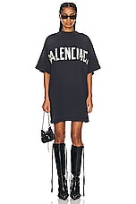 Balenciaga Double Front T-Shirt in Washed Black & Faded Black, view 5, click to view large image.