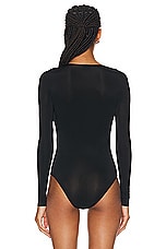 Balenciaga V-Neck Bodysuit in Black, view 4, click to view large image.