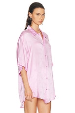 Balenciaga Short Sleeve Minimal Shirt in Pink, view 2, click to view large image.
