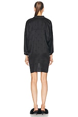 Balenciaga Short Sleeve Wrap Blouse in Black, view 4, click to view large image.