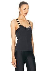 Balenciaga Double Slip Top in Washed Black & Ink, view 2, click to view large image.