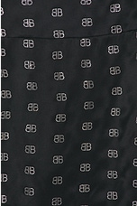 Balenciaga Long Sleeve Minimal Shirt in Black & Silver, view 4, click to view large image.