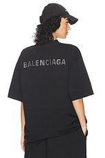 Balenciaga Medium Fit T-Shirt in Faded Black, view 1, click to view large image.