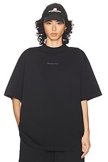 Balenciaga Medium Fit T-Shirt in Faded Black, view 2, click to view large image.