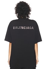 Balenciaga Medium Fit T-Shirt in Faded Black, view 4, click to view large image.