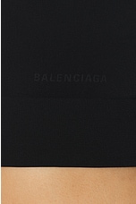 Balenciaga Cropped Turtleneck Top in Black, view 6, click to view large image.