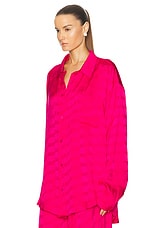 Balenciaga L/S Minimal Shirt in Fuchsia, view 3, click to view large image.