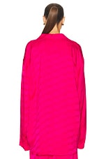 Balenciaga L/S Minimal Shirt in Fuchsia, view 4, click to view large image.