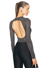 Balenciaga Lurex Open Back Top in Black, view 1, click to view large image.