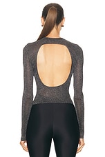 Balenciaga Lurex Open Back Top in Black, view 4, click to view large image.