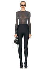 Balenciaga Lurex Open Back Top in Black, view 5, click to view large image.