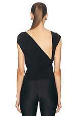 Balenciaga Twisted Top in Black, view 4, click to view large image.