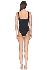 Balenciaga Corset One Piece Swimsuit in Black, view 4, click to view large image.