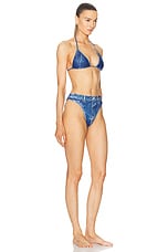 Balenciaga Tompe L'oeil Bikini Set in Washed Blue, view 2, click to view large image.