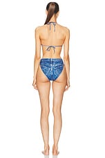 Balenciaga Tompe L'oeil Bikini Set in Washed Blue, view 3, click to view large image.