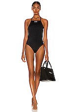 Balenciaga Strappy One Piece Swimsuit in Black | FWRD Balenciaga Strappy One Piece Swimsuit in Black | FWRD