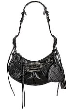 Balenciaga XS Le Cagole Shoulder Bag in Black, view 1, click to view large image.