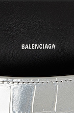 Balenciaga XS Hourglass Top Handle Bag in Silver, view 7, click to view large image.