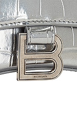 Balenciaga XS Hourglass Top Handle Bag in Silver, view 8, click to view large image.