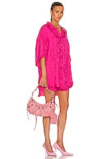 Balenciaga Small Le Cagole Shoulder Bag in Sweet Pink, view 2, click to view large image.