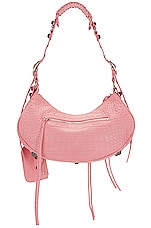 Balenciaga Small Le Cagole Shoulder Bag in Sweet Pink, view 3, click to view large image.