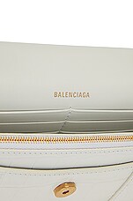 Balenciaga Hourglass Wallet on Chain Bag in Optic White, view 7, click to view large image.