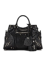 Balenciaga Neo Cagole City Bag in Black, view 1, click to view large image.
