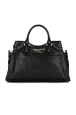 Balenciaga Neo Cagole City Bag in Black, view 3, click to view large image.