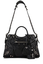 Balenciaga Neo Cagole City Bag in Black, view 6, click to view large image.