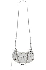 Balenciaga Mini Le Cagole Chain Bag in White, view 1, click to view large image.
