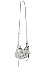 Balenciaga Mini Le Cagole Chain Bag in White, view 4, click to view large image.