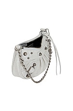 Balenciaga Mini Le Cagole Chain Bag in White, view 5, click to view large image.
