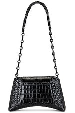 Balenciaga Downtown Chain Shoulder Bag in Black & Black, view 3, click to view large image.