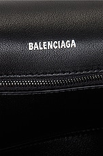 Balenciaga Downtown Chain Shoulder Bag in Black & Black, view 6, click to view large image.