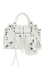 Balenciaga Extra Small Neo Cagole Bag in Optic White, view 1, click to view large image.