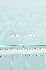Balenciaga Hour Wallet in Green Aqua, view 7, click to view large image.
