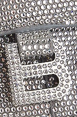 Balenciaga XS All Over Strass Hourglass Top Handle Bag in Grey & Crystal, view 8, click to view large image.