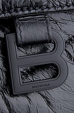 Balenciaga Medium Crush Chain Shoulder Bag in Black, view 9, click to view large image.