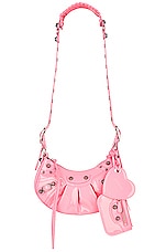 Balenciaga XS Le Cagole Faux Leather Shoulder Bag in Sweet Pink, view 1, click to view large image.