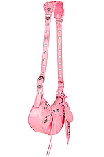 Balenciaga XS Le Cagole Faux Leather Shoulder Bag in Sweet Pink, view 3, click to view large image.