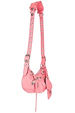 Balenciaga XS Le Cagole Shoulder Bag in Sweet Pink, view 4, click to view large image.