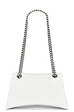 Balenciaga Small Crush Chain Bag in Optic White, view 3, click to view large image.