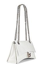 Balenciaga Small Crush Chain Bag in Optic White, view 4, click to view large image.