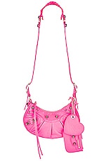 Balenciaga Xs Le Cagole Shoulder Bag in Fluo Pink, view 1, click to view large image.