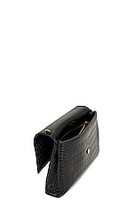 Balenciaga Medium Crush Pochette Bag in Black, view 5, click to view large image.